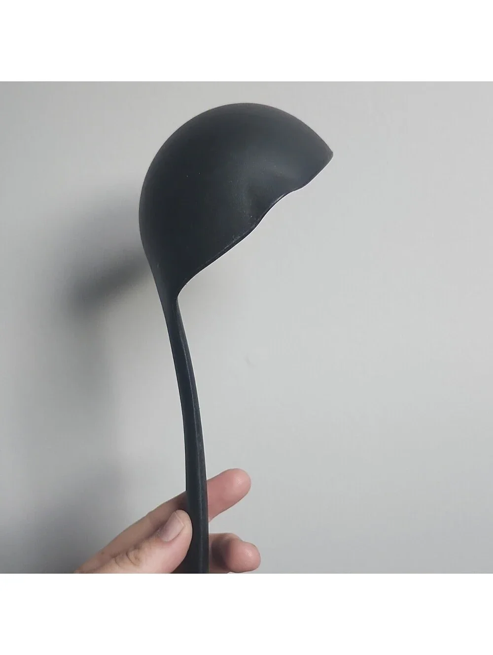 KitchenAid Black Plastic Ladle Serving Utensil w/ Hanging Loop, Matte Finish